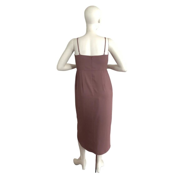 Lulu’s Dress Reinette Faux Wrap Tulip Hem Midi Spaghetti Strap Mauve Purple XL - Picture 2 of 11